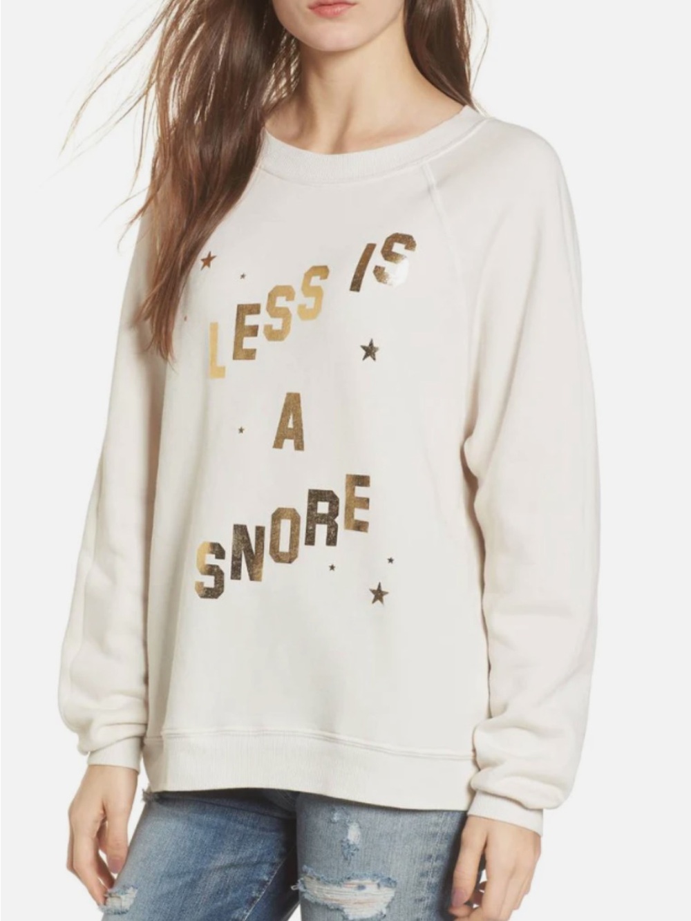 New Wildfox Less Is A Snore Butter Sweater